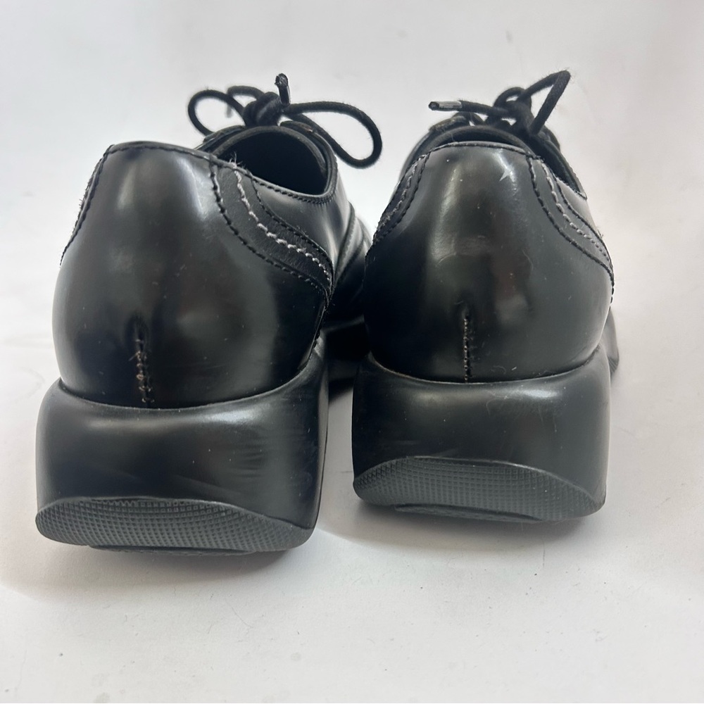 DANSKO Rare Vintage Y2K Black Wingtip Lace-Up Platform Chunky Oxfords 39 8.5 - Picture 5 of 9